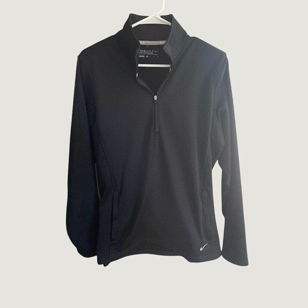 Nike Golf Dri-FIT Quarter Zip Pullover XL Black Performance top Golf Athletic